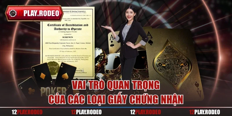Vai trò quan trọng của các loại giấy chứng nhận